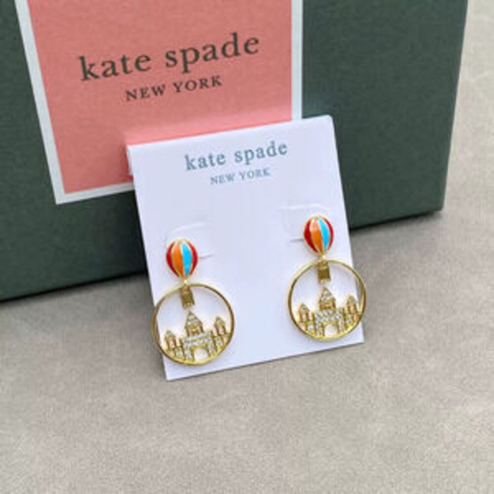 kate spade World City Round Pendant Necklace Stainless Steel